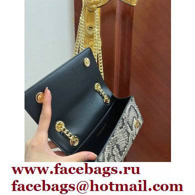 Dolce  &  Gabbana Calfskin 3.5 Chain phone bag Python Print